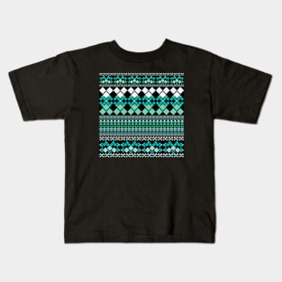 Geometric Bohemian Green Kids T-Shirt